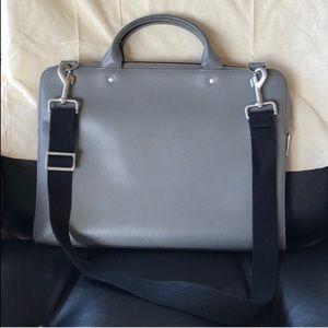 Jack Spade Gray Leather Briefcase